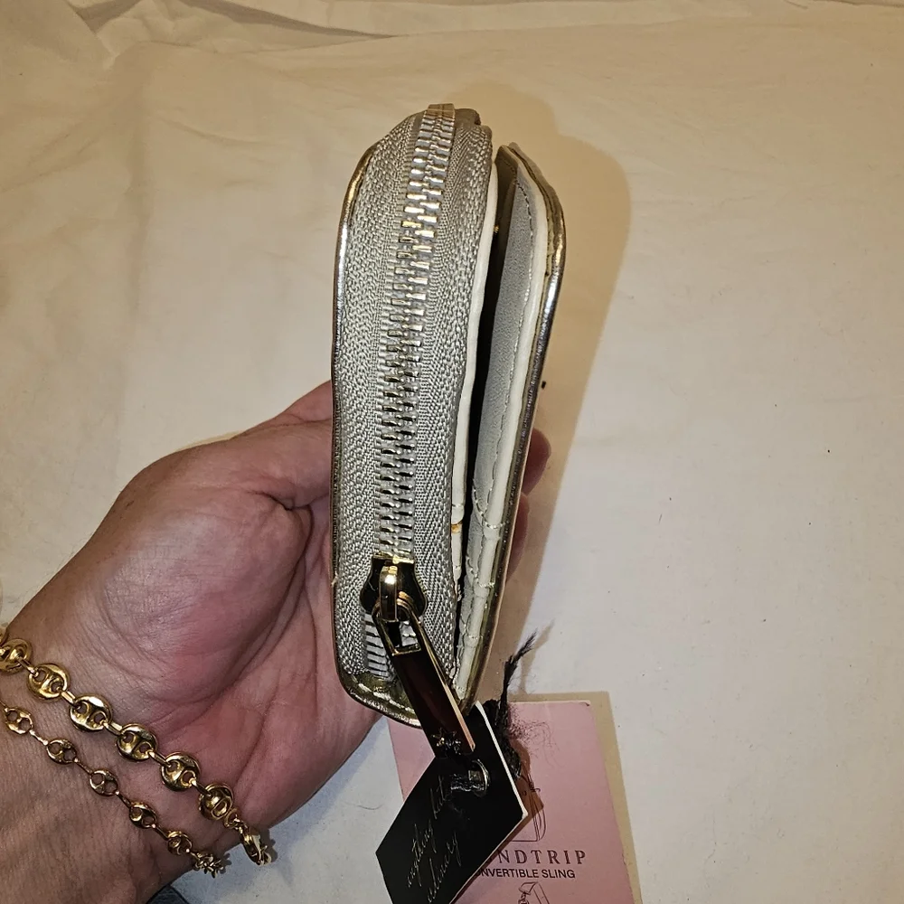 Kedzie Gold Zip Around Wallet - Picture 6 of 10